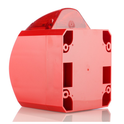 Klaxon Nexus Series Red Sounder Beacon, 110 V ac, 230 V ac, Wall Mount, 105dB at 1 Metre