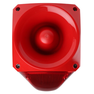 Klaxon Nexus Series Red Sounder Beacon, 110 V ac, 230 V ac, Wall Mount, 120dB at 1 Metre