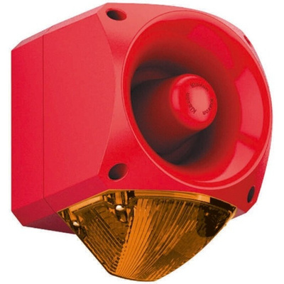 Klaxon Nexus Series Amber Sounder Beacon, 10 → 60 V dc, Wall Mount, 110dB at 1 Metre