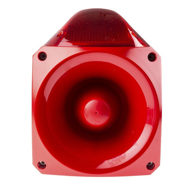 Klaxon Nexus Series Red Sounder Beacon, 110 V ac, 230 V ac, Wall Mount, 110dB at 1 Metre