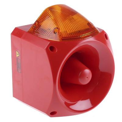 Klaxon Nexus Series Amber Sounder Beacon, 110 V ac, 230 V ac, Wall Mount, 110dB at 1 Metre