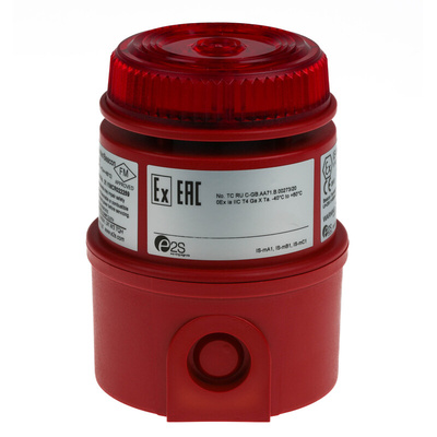 e2s IS-MC1 Series Red Sounder Beacon, 16 → 28 V dc, IP65, Surface Mount, 100dB at 1 Metre