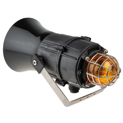e2s E2xC1X05F Series Amber Sounder Beacon, 24 V dc, IP66, Surface Mount, 116dB at 1 Metre