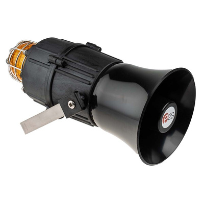 e2s E2xC1X05F Series Amber Sounder Beacon, 24 V dc, IP66, Surface Mount, 116dB at 1 Metre