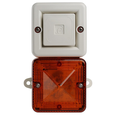 e2s SONFL1X Series Amber Sounder Beacon, 115 V ac, IP66, Surface Mount, 100dB at 1 Metre