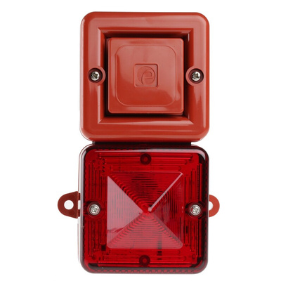 e2s SONFL1X-HO Series Red Sounder Beacon, 12 V dc, IP66, IP67, Surface Mount, 100dB at 1 Metre