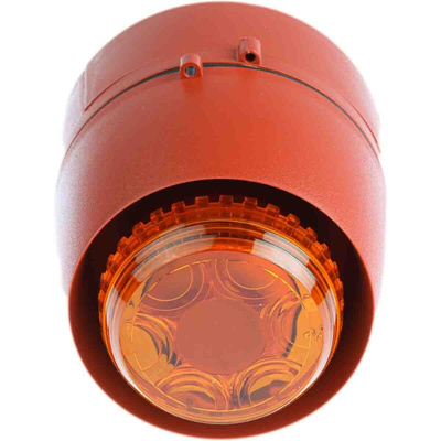 Cranford Controls Combi 32 Series Amber Sounder Beacon, 18 → 35 V dc, Wall Mount, 93dB at 1 Metre
