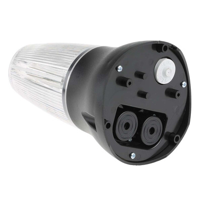 Moflash LEDA125 Series Clear Sounder Beacon, 24 V dc, IP65, Surface Mount, 90dB at 1 Metre