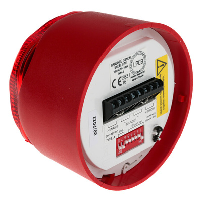 Hosiden Besson Banshee Excel Lite Series Red Sounder Beacon, 9 → 30 V dc, Bayonet Mount, 110dB at 1 Metre