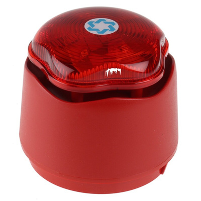 Hosiden Besson Banshee Excel Lite Series Red Sounder Beacon, 9 → 30 V dc, IP45, Bayonet Mount, 110dB at 1 Metre