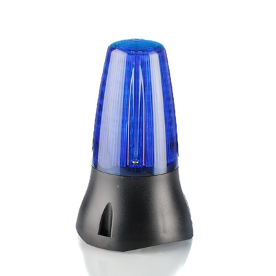 Moflash LEDA125 Series Blue Buzzer Beacon, 230 V ac, IP65, Base Mount, 90dB at 1 Metre