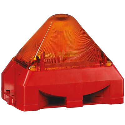 Pfannenberg PY X-MA-05 Series Amber Sounder Beacon, 230 V ac, Base Mount, 100dB at 1 Metre