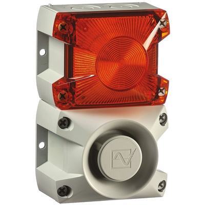 Pfannenberg PA X 1-05 Series Amber Sounder Beacon, 230 V ac, Base Mount, 100dB at 1 Metre
