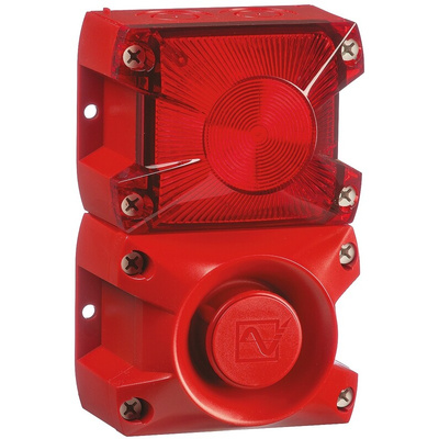 Pfannenberg PA X 1-05 Series Red Sounder Beacon, 230 V ac, Base Mount, 100dB at 1 Metre