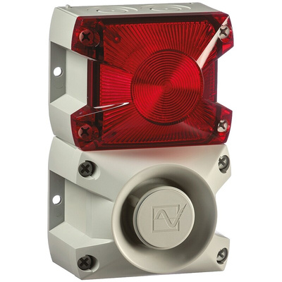 Pfannenberg PA X 1-05 Series Red Sounder Beacon, 24 V dc, Base Mount, 100dB at 1 Metre