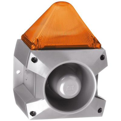 Pfannenberg PA X 5-05 Series Amber Sounder Beacon, 230 V ac, Base Mount, 100dB at 1 Metre