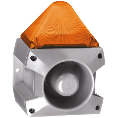 Pfannenberg PA X 5-05 Series Amber Sounder Beacon, 24 V dc, Base Mount, 100dB at 1 Metre
