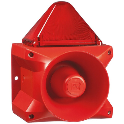 Pfannenberg PA X 20-15 Series Red Sounder Beacon, 230 V ac, Base Mount, 110dB at 1 Metre