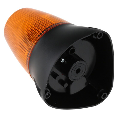 Moflash LEDA100 Series Amber Buzzer Beacon, 85 → 280 V ac, 85 → 380 V dc, IP65, Surface Mount, Wall