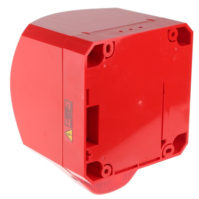 Klaxon Nexus 110 Series Red Sounder Beacon, 24 → 48 V ac, IP66, Base Mount, 116dB at 1 Metre