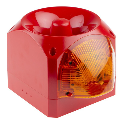 Klaxon Nexus 110 Series Amber Sounder Beacon, 24 → 48 V ac, IP66, Base Mount, 116dB at 1 Metre