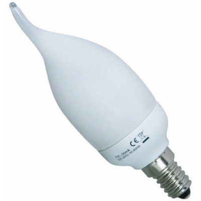 E14 Candle Shape CFL Bulb, 9 W, 2700K