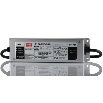 MEAN WELL LED Driver, 24V Output, 150W Output, 6A Output, Constant Current / Constant Voltage Dimmable