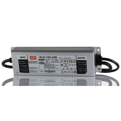 MEAN WELL LED Driver, 24V Output, 150W Output, 6A Output, Constant Current / Constant Voltage Dimmable