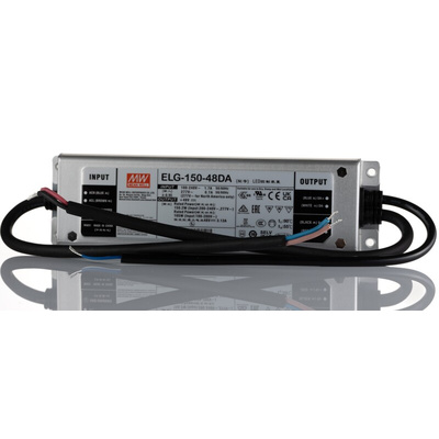 MEAN WELL LED Driver, 48V Output, 150W Output, 3A Output, Constant Current / Constant Voltage Dimmable