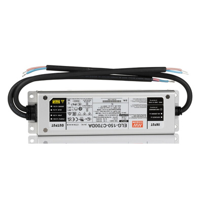 MEAN WELL LED Driver, 225V Output, 150W Output, 700mA Output, Constant Current Dimmable
