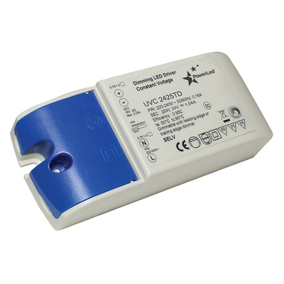PowerLED LED Driver, 24V Output, 25W Output, 1.04A Output, Constant Voltage Dimmable