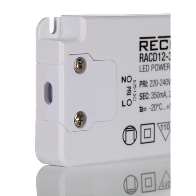 Recom LED Driver, 2 → 37V dc Output, 13W Output, 350mA Output, Constant Current