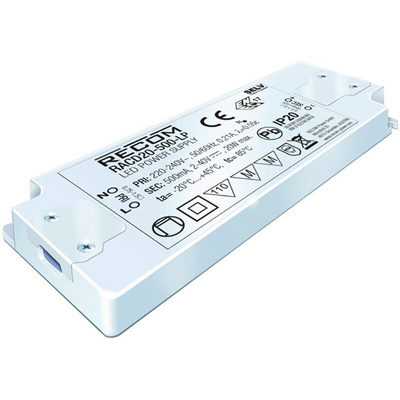 Recom LED Driver, 2 → 31V dc Output, 22W Output, 700mA Output, Constant Current