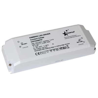PowerLED LED Driver, 24V Output, 50W Output, 2.08A Output, Constant Voltage Dimmable