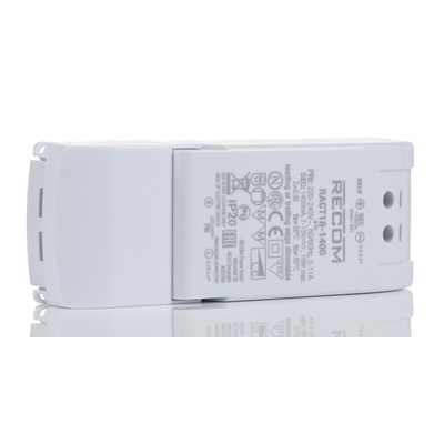 Recom LED Driver, 6.5 → 13V dc Output, 18W Output, 1.4A Output, Constant Current Dimmable