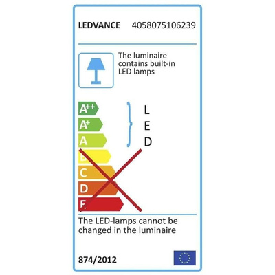 LEDVANCE 15 W LED Ceiling Lighting & Batten, 220 → 240 V Linear Luminaire, 1 Lamp, 873 mm Long, IK03, IP20
