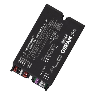 Osram LED Driver, 35 → 115V Output, 75W Output, 70 → 1050mA Output, Constant Current Dimmable