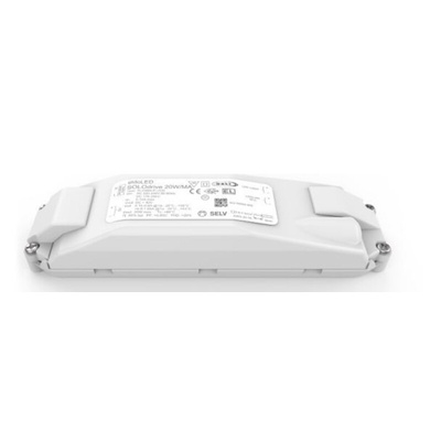 eldoLED LED Driver, 2 To 40V Output, 20W Output, 150 To 1050mA Output, Constant Current Dimmable