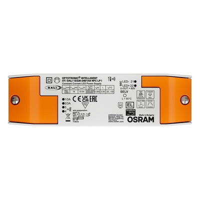 Osram LED Driver, 10 → 54V Output, 18W Output, 150 → 1050mA Output, Constant Current Dimmable