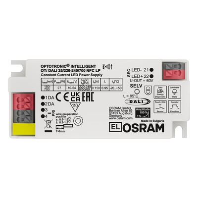 Osram LED Driver, 15-54V Output, 27W Output, 180 → 700mA Output, Constant Current Dimmable