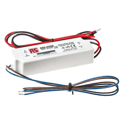 MEAN WELL LED Driver, 24V Output, 20.2W Output, 840mA Output, Constant Voltage