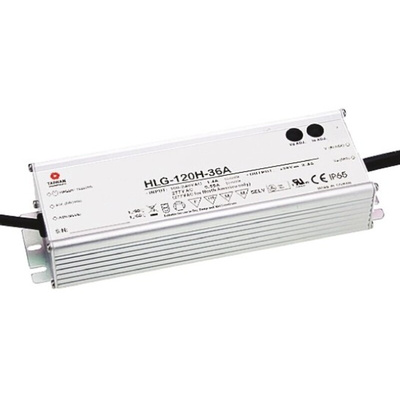 MEAN WELL LED Driver, 15V Output, 120W Output, 8A Output, Constant Voltage Dimmable