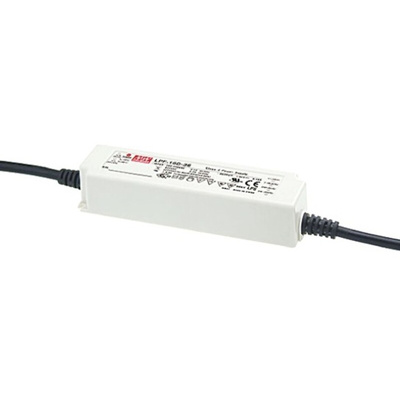 MEAN WELL LED Driver, 18 → 36V Output, 16.2W Output, 450mA Output, Constant Voltage Dimmable