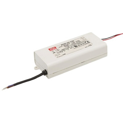 MEAN WELL LED Driver, 45 → 80V Output, 40W Output, 500mA Output, Constant Current Dimmable