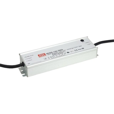 MEAN WELL LED Driver, 21 → 215V Output, 150.5W Output, 700mA Output, Constant Current Dimmable