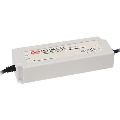 MEAN WELL LED Driver, 215 → 430V Output, 150.5W Output, 350mA Output, Constant Current