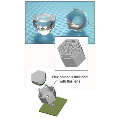 Polymer Optics 185/180 LED Optic & Holder Kit, 12 ° Diffused Beam