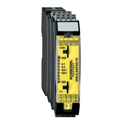 KA Schmersal 24 V Safety Relay -  Dual Channel With 2 Safety Contacts  with 2 Auxiliary Contacts  Compatible With Time