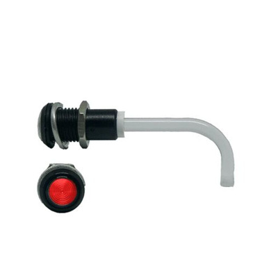 RHD-0900-2000-F9PZR67PR Bivar, Panel Mount Right Angle LED Light Pipe, Red Round Lens