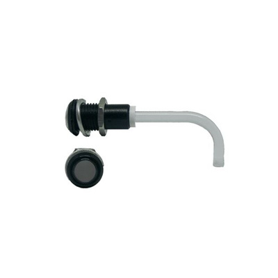 RHD-0900-2500-F9PS67PR Bivar, Panel Mount Right Angle LED Light Pipe, Smoke Round Lens